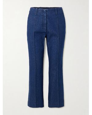Dries Van Noten Verkürzte, Hoch Sitzende Schlagjeans - Blau