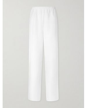 Anine Bing Roslyn Woven Wide-Leg Trousers - White