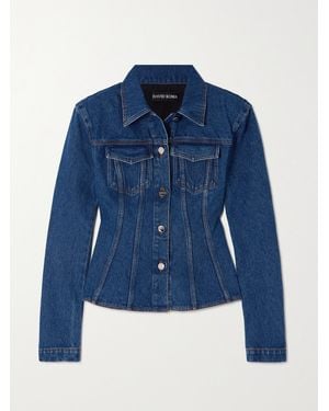 David Koma Panelled Denim Jacket - Blue