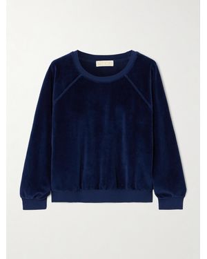 Suzie Kondi Samos Sweatshirt Aus Velours Aus Einer Baumwollmischung - Blau