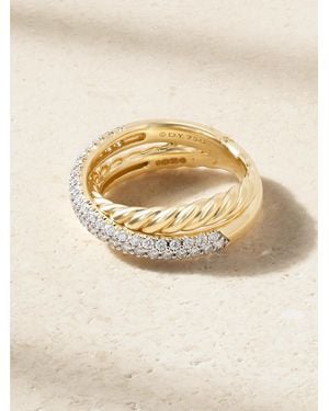 David Yurman Crossover Two Row 18-Karat Diamond Ring - Natural
