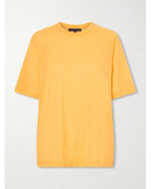 Tibi Cotton-Knit T-Shirt - Yellow