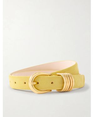 DEHANCHE 2.5 Cm Hollyhock Suede Belt - Metallic