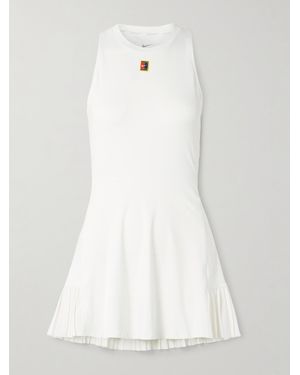 Nike Wimbledon Court Slam Paneled Dri-Fit Tennis Dress - White
