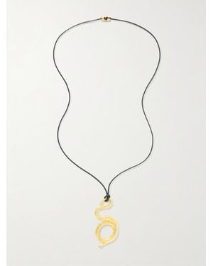 YSSO Medusa Kette Aus Kordel Mit Vergoldeten Details - Natur