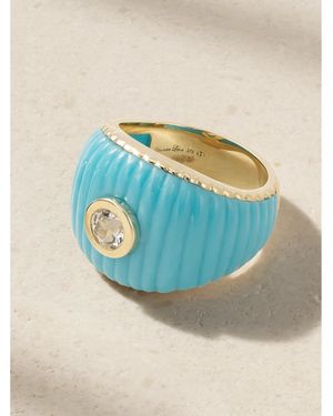 Yvonne Léon Berlingot 9-Karat, And Topaz Ring - Blue