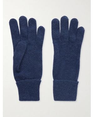 Johnstons of Elgin Doris Cashmere-Blend Gloves - Blue