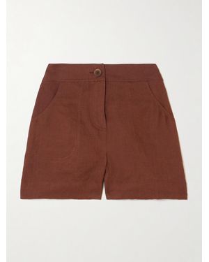 Eres L'Intemporel Correct Linen Shorts - Brown