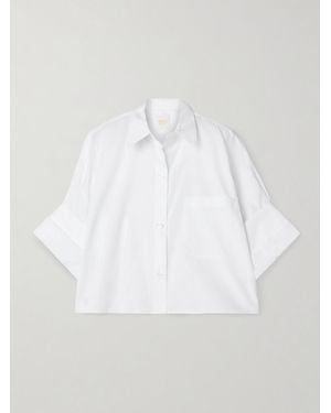 Twp Next Ex Cropped Cotton-Poplin Shirt - White