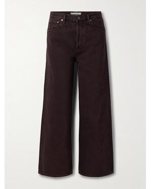 Agolde Ren High-Rise Wide-Leg Jeans - Brown