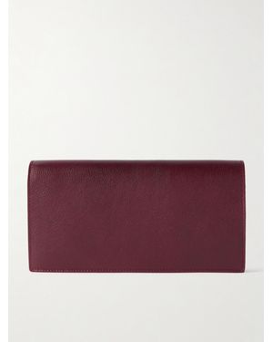 Metier Textured-Leather Pouch - Purple