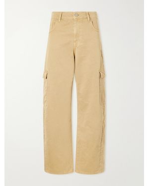 La Ligne Cargo Barrel High-Waist Wide-Leg Jeans - Natural