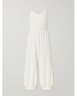 Suzie Kondi Giorgi Cotton-Blend Terry Jumpsuit - White