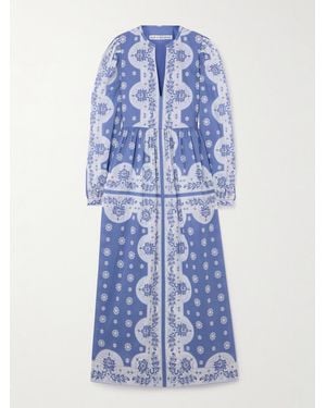 Alix Of Bohemia Winifred Printed Cotton-Voile Midi Dress - Blue