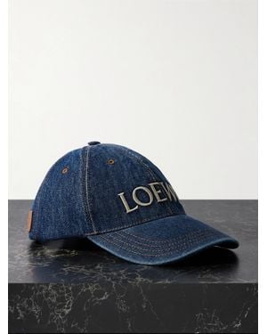 Loewe Paula's Ibiza Embroidered Denim Baseball Cap - Blue