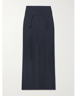 Jean Paul Gaultier Stretch-Jersey Maxi Skirt - Blue