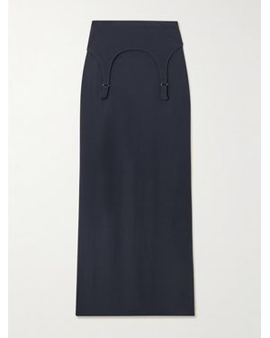 Jean Paul Gaultier Stretch-Jersey Maxi Skirt - Blue