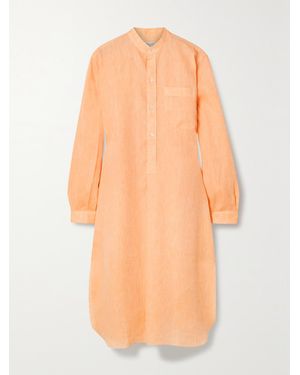 Charvet Elysee Oversized Linen Nightdress - Orange