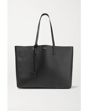 Saint Laurent E/w Leather Shopper Tote - Black