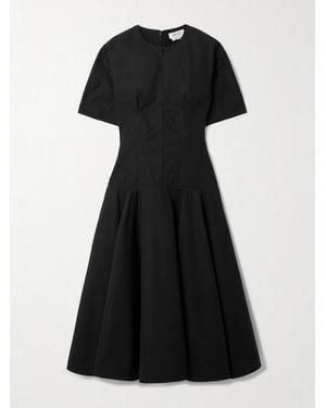McQueen Day Midikleid Aus Biobaumwollpopeline - Schwarz