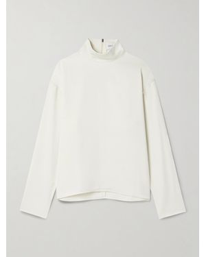 16Arlington Olall Crepe Turtleneck Blouse - Natural