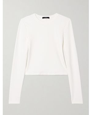 The Park Heather Stretch-Tencel Lyocell T-Shirt - White