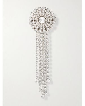 Jennifer Behr Barrette En Plaqué Rhodium À Cristaux Et À Franges Zelina - Blanc