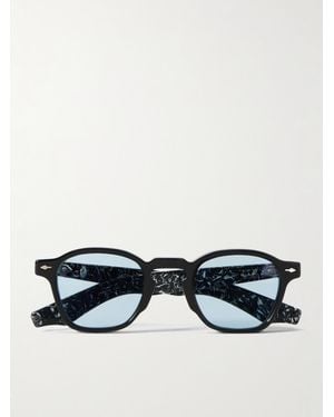 Jacques Marie Mage Zephirin 47 Sonnenbrille Aus Azetat Mit Rundem Rahmen - Blau