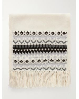 arch4 Frostine Fringed Cashmere Scarf - Natural