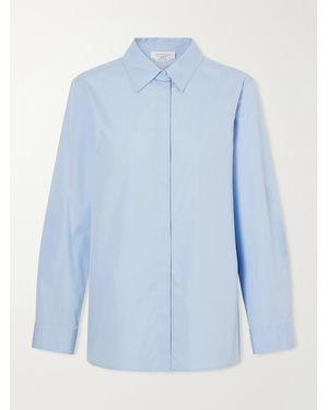 Gabriela Hearst Judie Cotton-Poplin Shirt - Blue