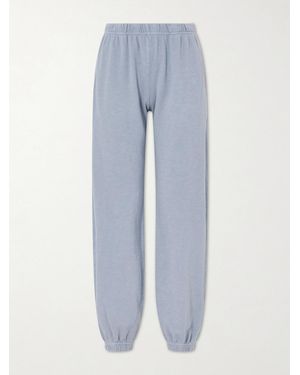 ÉTERNE Vinny Cotton-Jersey Tapered Trousers - Blue