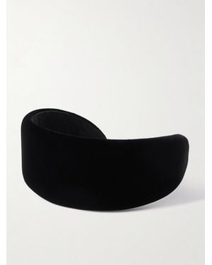 Jennifer Behr Maeve Silk-Velvet Headband - Black