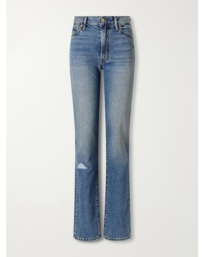 ÉTERNE Chloe Straight High-Rise Jeans - Blue