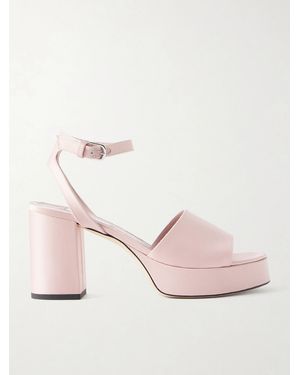 TOTEME Satin Platform Sandals - Pink
