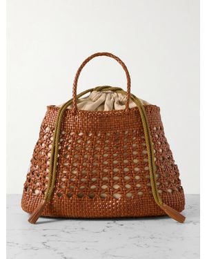 Dragon Diffusion Santa Cano Woven Leather Tote - Brown