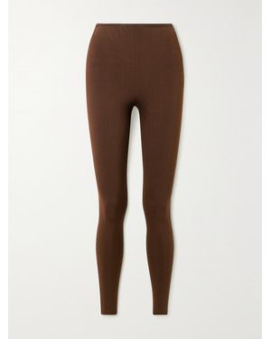 FFORME Net Sustain Anya Organic Silk-Blend Leggings - Brown