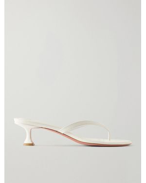 AMINA MUADDI Juliette 45 Leather Thong Sandals - Natural