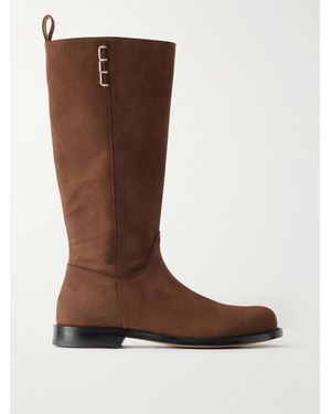 JW Anderson Loafer Nubuck Knee Boots - Brown