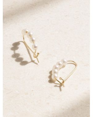 Mizuki 14-Karat Pearl Earrings - Natural