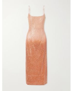 Aje. Vionara Sequined Chiffon Midi Dress - White