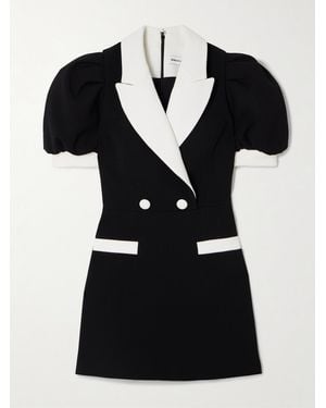 Rebecca Vallance Emma Zweifarbiges Minikleid Aus Crêpe - Schwarz