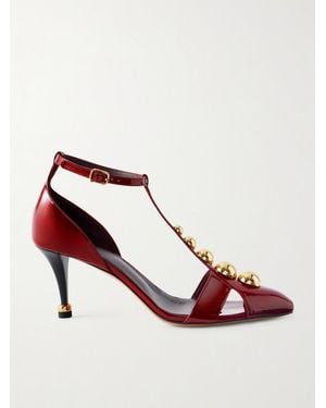 Chloé Cleiat Embellished Patent-Leather Court Shoes - Pink
