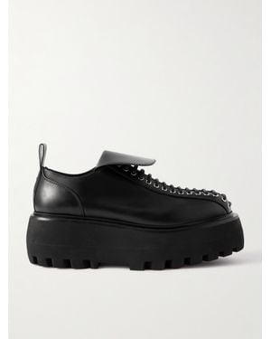 McQueen Plateau-Brogues Aus Leder - Schwarz