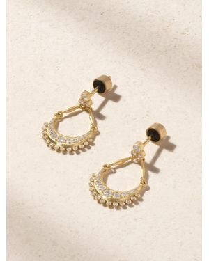 Ileana Makri Lunar Dangle 18-Karat Diamond Earrings - Natural