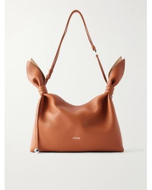 Loewe Scarf Medium Knotted Leather Shoulder Bag - Brown