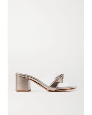 Alexandre Birman Clarita Pvc And Metallic Leather Mules