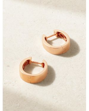Anita Ko Small Meryl 18-Karat Rose Hoop Earrings - Natural