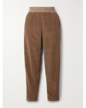 James Perse Cotton-Blend Corduroy Track Pants - Brown
