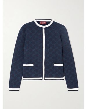 Gucci Cardigan Aus Baumwolle - Blau