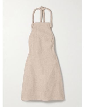Cult Gaia Lenis Cotton And Linen-Blend Halterneck Mini Dress - Natural
